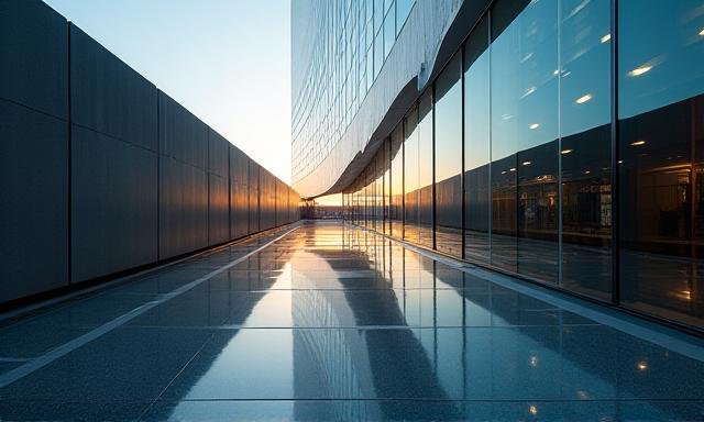 Abstract representation of business agility and fluid strategy