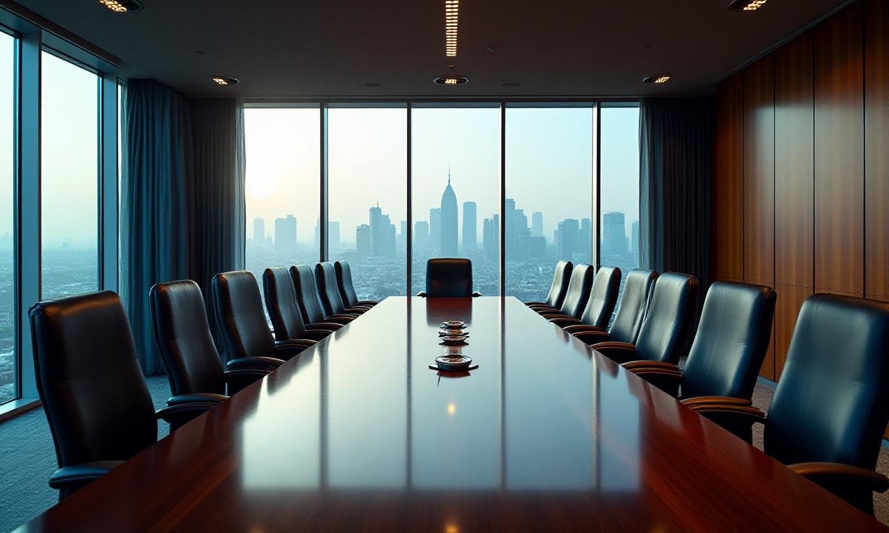 Strategic corporate meeting in a modern New Delhi office